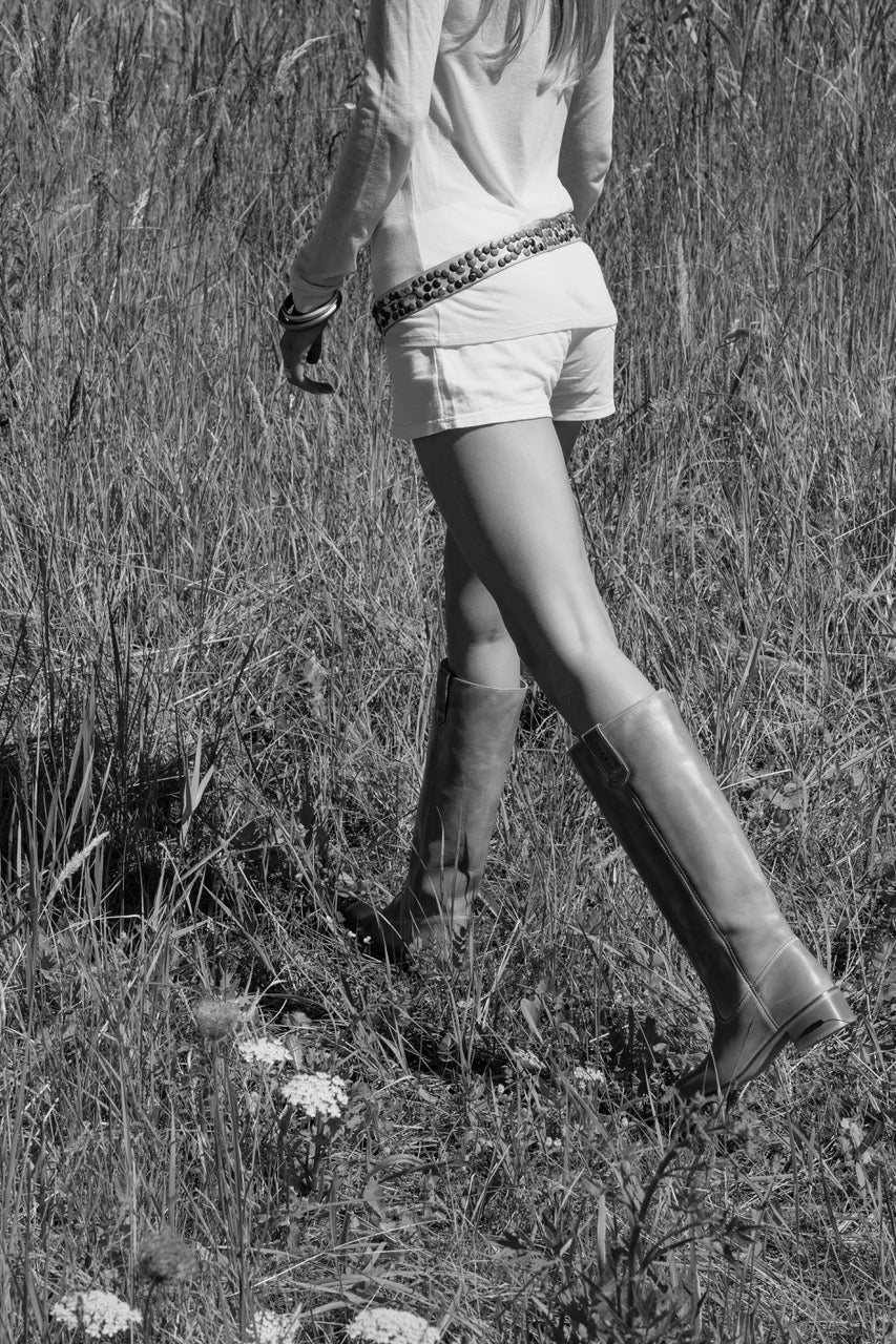 Ann Gaucho læderstøvler - Dark Tan